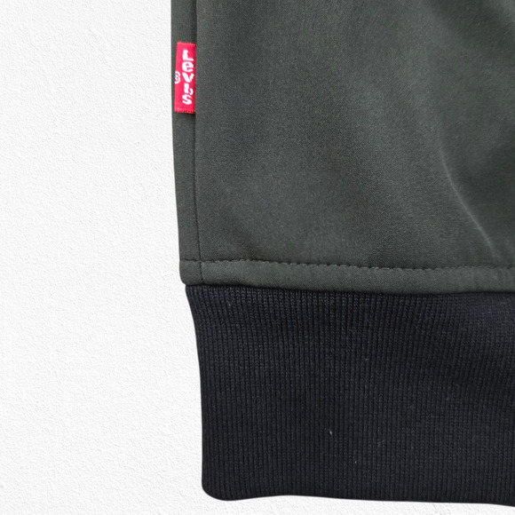 Levi’s Olive Green Softshell Bomber Jacket Hooded Zip Up Jacket Size Small NWT - Picture 12 of 13